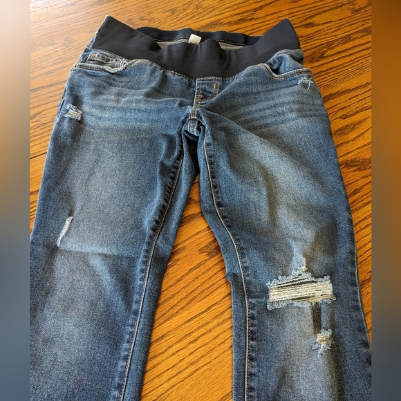 Old Navy Maternity Skinny Front Low Panel Ripped Jeans. Sz. 6 Short - Picture 7 of 9